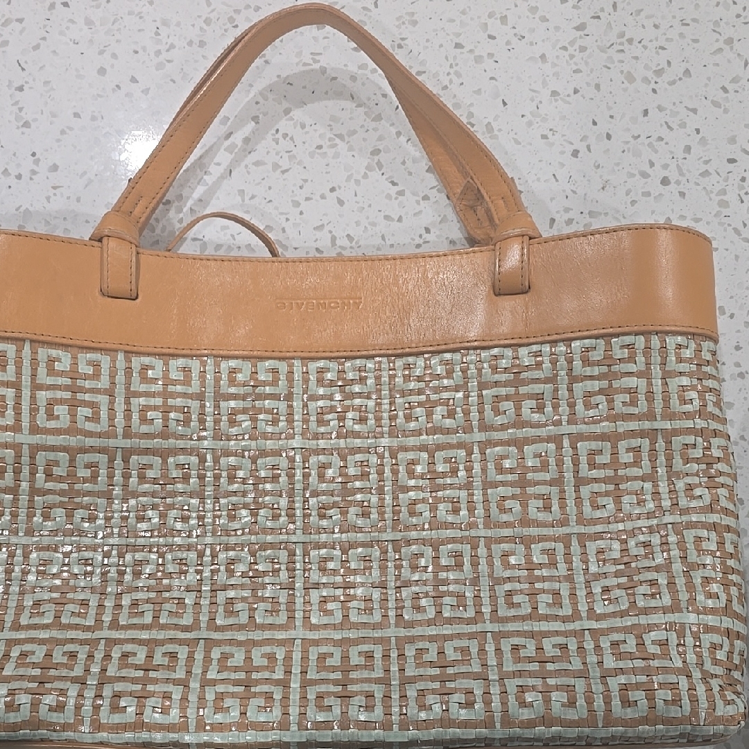 Givenchy Tan And Cream Geometric Tote